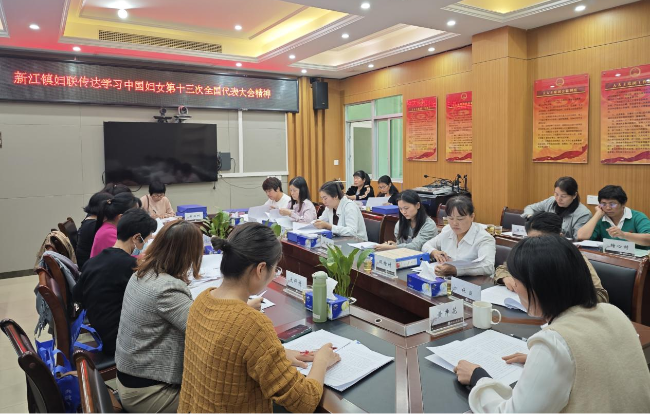 新江镇妇联召开传达学习中国妇女十三大精神暨妇联执委工作会议.png