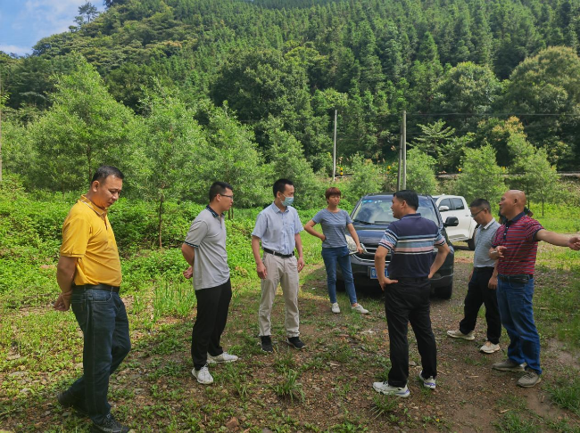 铁龙镇党委副书记、镇长付泽生现场考察项目选址，推动招商引资项目落地.png