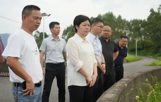 钟真到翁城镇调研督导防台风工作